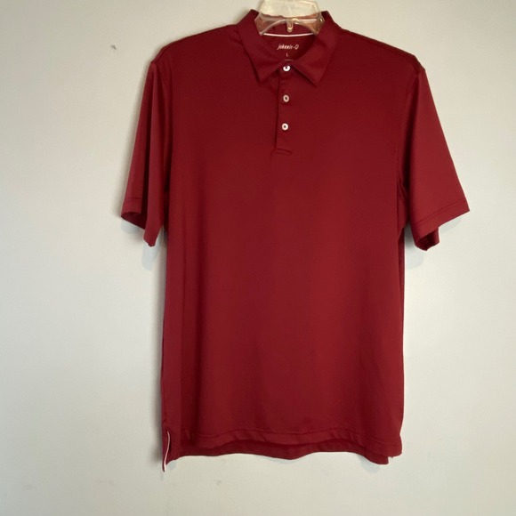 Johnnie O Mens Large Red Short Sleeve Polo Shirt Golf Casual - Picture 3 of 8